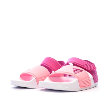 Sandales Roses/Blanches Fille Adidas Adilette K