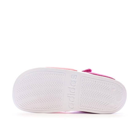 Sandales Roses/Blanches Fille Adidas Adilette K