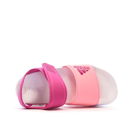 Sandales Roses/Blanches Fille Adidas Adilette K