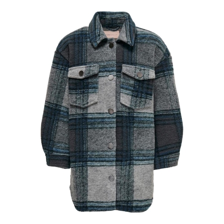 Veste à carreaux Bleu Fille Kids ONLY Andrea