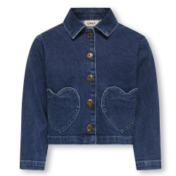 Veste en Jean Bleu Foncé Fille ONLY Heart