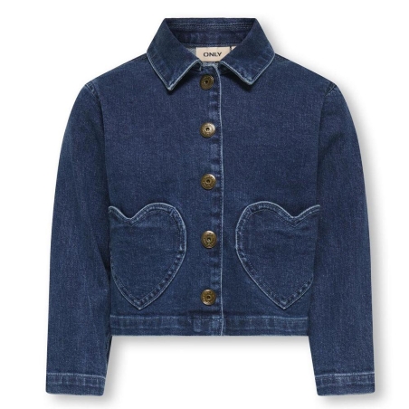 Veste en Jean Bleu Foncé Fille ONLY Heart