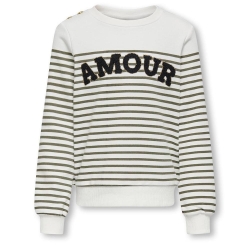 Sweat Blanc/Vert Fille Kids ONLY Shela