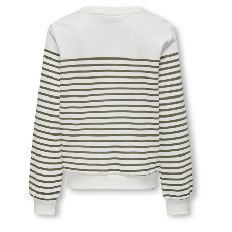 Sweat Blanc/Vert Fille Kids ONLY Shela