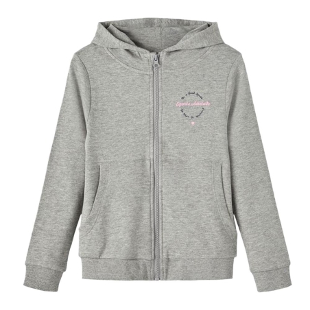 Sweat Gris zippé Fille Name It Folise