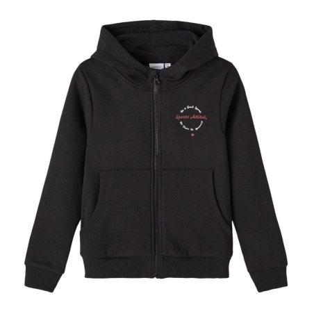 Sweat Noir zippé Fille Name It Folise