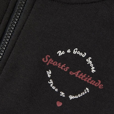Sweat Noir zippé Fille Name It Folise
