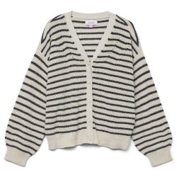 Gilet Marine/Beige à Rayures Fille Vero Moda Newlex