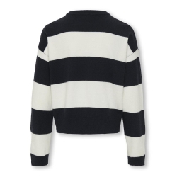 Pull à Rayures Noir/Blanc Fille Kids ONLY Kogtala Stripe