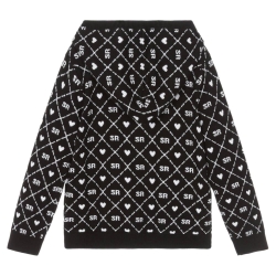 Sweat Zippé Noir/Blanc Fille Sonia Rykiel A15032