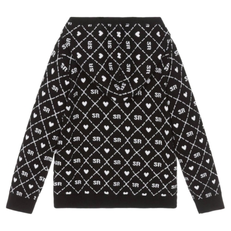 Sweat Zippé Noir/Blanc Fille Sonia Rykiel A15032