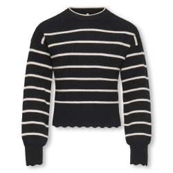 Pull Noir/Blanc Fille Kids ONLY Kogibi