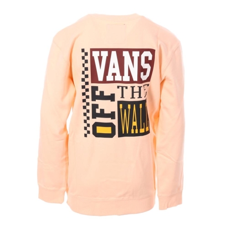 Sweat Corail Enfant Vans Logo Fleece Crew Tropical Peac