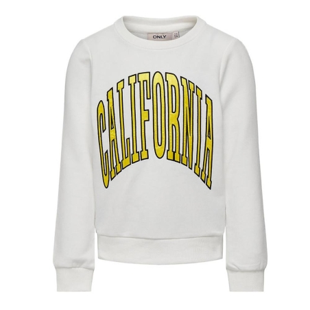 Sweat Blanc Fille Kids ONLY Kogbrie