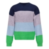Pull Marine/Violet Fille Kids Only Stripe