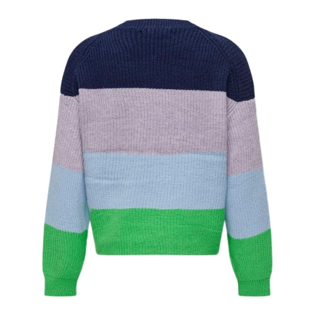 Pull Marine/Violet Fille Kids Only Stripe