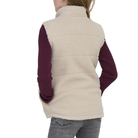 Gilet Ecru Fille Kids ONLY Sandra Teddy Waistcoat