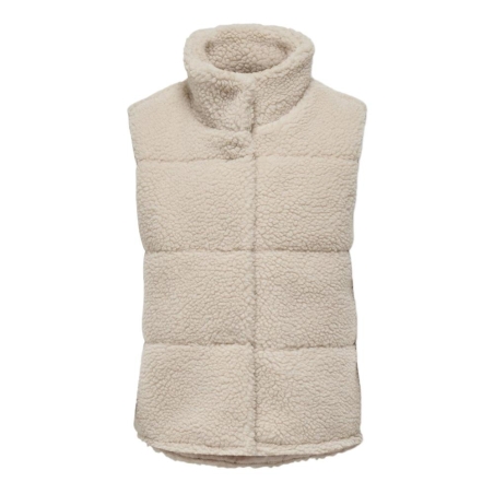 Gilet Ecru Fille Kids ONLY Sandra Teddy Waistcoat