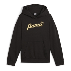 Sweat Noir Fille Puma Script Metallic