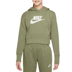 Sweat à Capuche Kaki Fille Nike Club Crop