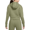 Sweat à Capuche Kaki Fille Nike Club Crop