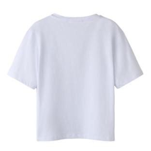 T-Shirt Blanc/Doré Fille Name it Flonnis