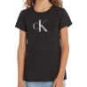 T-shirt Noir Fille Calvin Klein Jeans Iridescent IG0IG02433