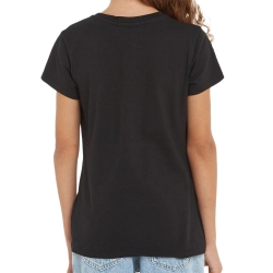 T-shirt Noir Fille Calvin Klein Jeans Iridescent IG0IG02433
