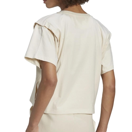 T-shirt Beige Fille Adidas CLEAN