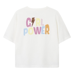 T-shirt Blanc Fille Name it Tarima