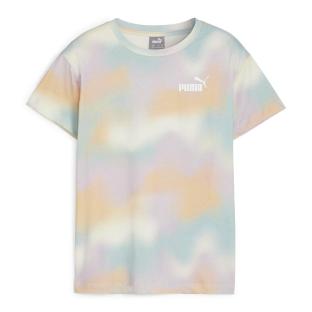 T-Shirt Orange/Vert/Mauve Fille Puma Summer
