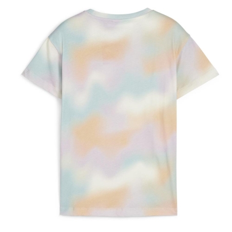 T-Shirt Orange/Vert/Mauve Fille Puma Summer