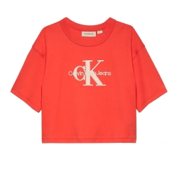 T-shirt Orange Fille Calvin Klein Jeans Teddy