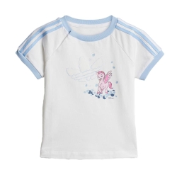 T-Shirt Blanc/Bleu Fille Puma JN4672
