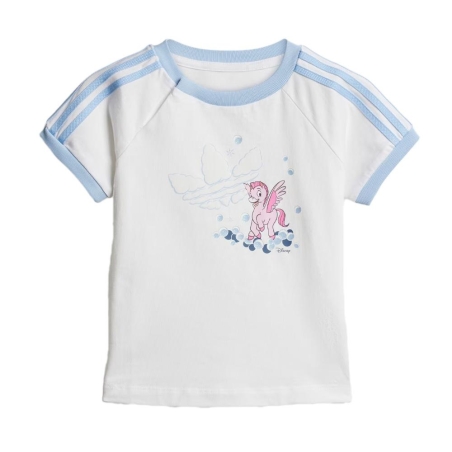 T-Shirt Blanc/Bleu Fille Puma JN4672