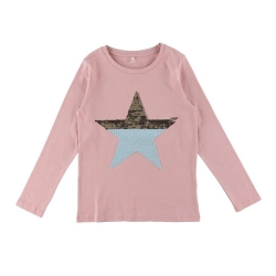 T-shirt Manches Longues Rose Fille Name it Tania
