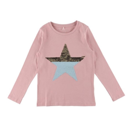 T-shirt Manches Longues Rose Fille Name it Tania