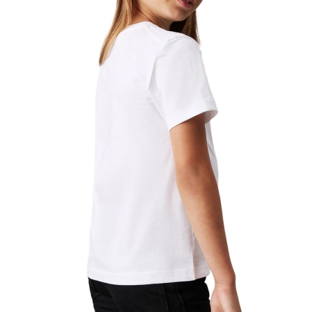 T-shirt Blanc Fille Calvin Klein Jeans Monogram