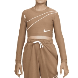 T-Shirt Marron Fille Nike Crop