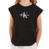 Débardeur Noir Fille Calvin Klein Jeans Monologo