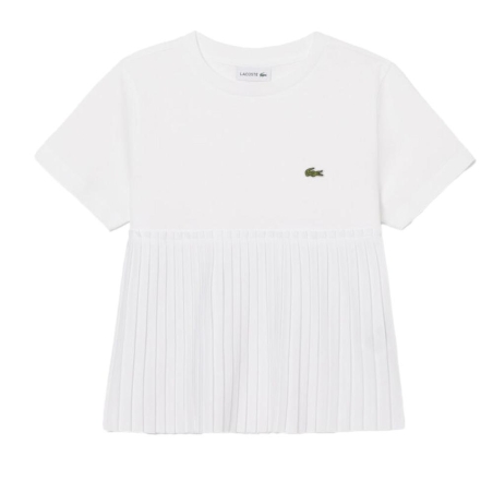 T-Shirt Blanc Fille Lacoste TJ8445