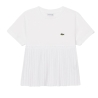 T-Shirt Blanc Fille Lacoste TJ8445