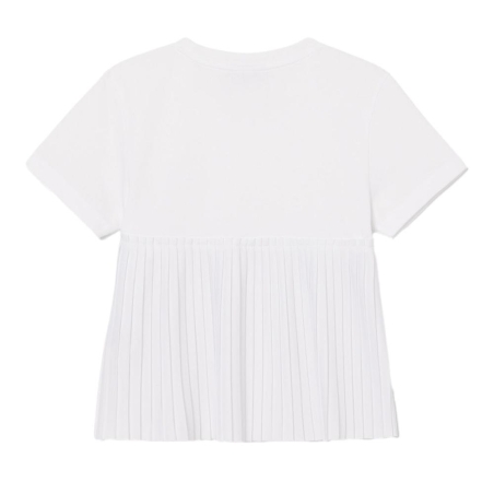 T-Shirt Blanc Fille Lacoste TJ8445