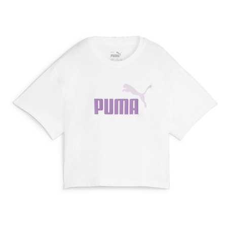 Crop top Blanc/Mauve Fille Puma 845346