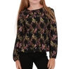 T-Shirt Manches Longues Noir à Motifs Fille Vero Moda Lova