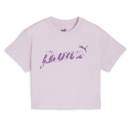 T-Shirt Violet Fille Puma Blossom