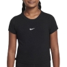 T-shirt Noir Fille Nike Slim Mod Crop
