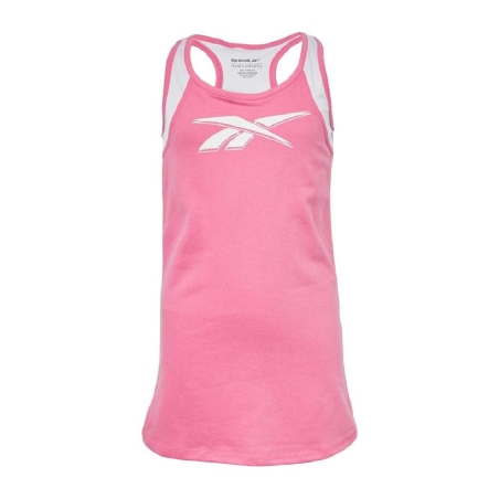 Débardeur rose fille Reebok Racer Longline Top