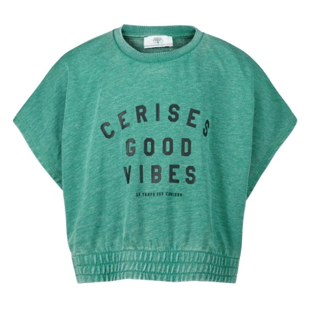 T-Shirt Vert Fille Le Temps Des Cerises Naellegi