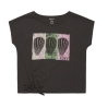 T-shirt Noir Fille Roxy There Is Life Coquillage